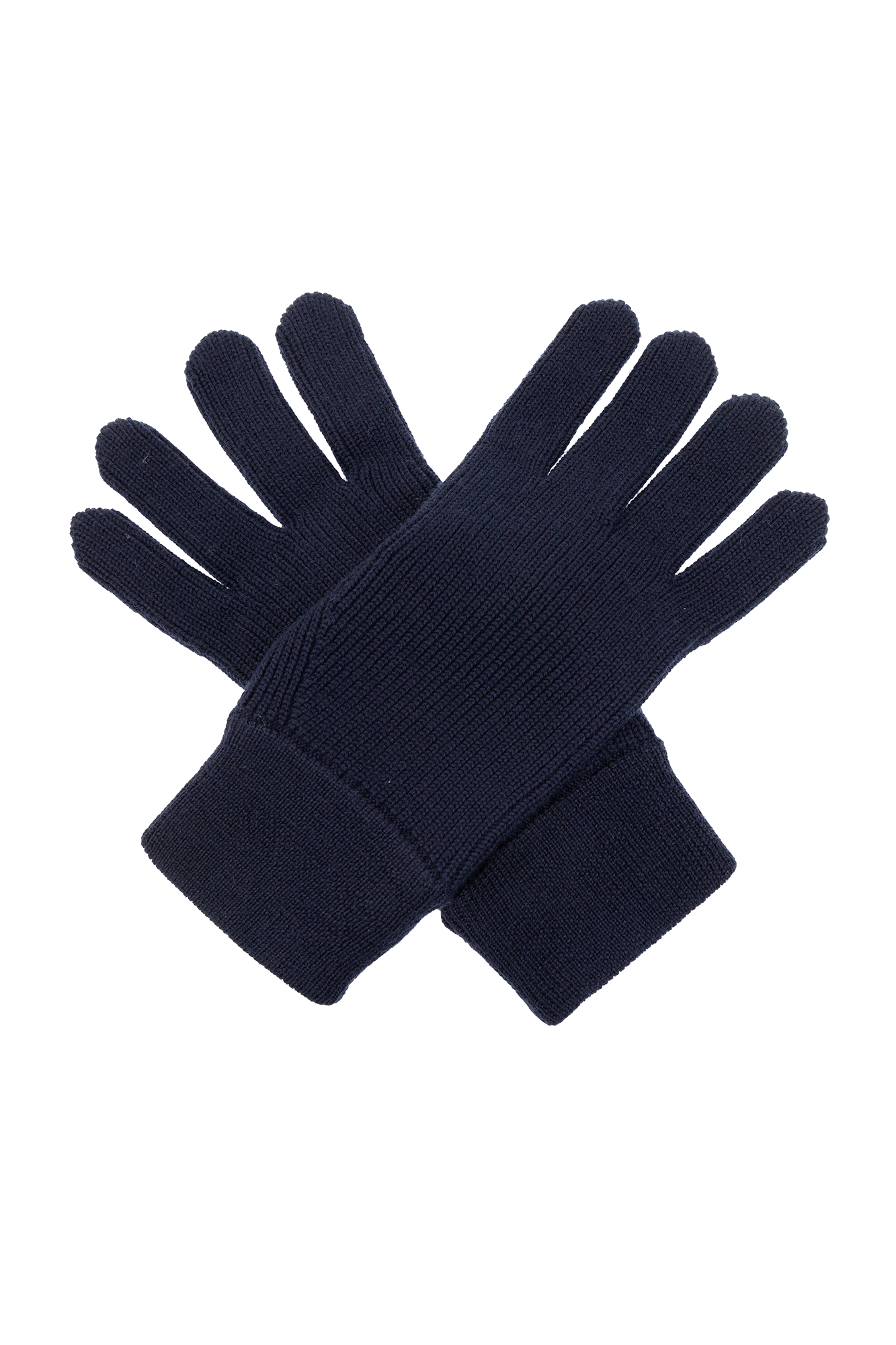 Navy wool store gloves